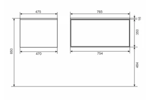 Второе фото. Тумба под раковину подвесная Parma