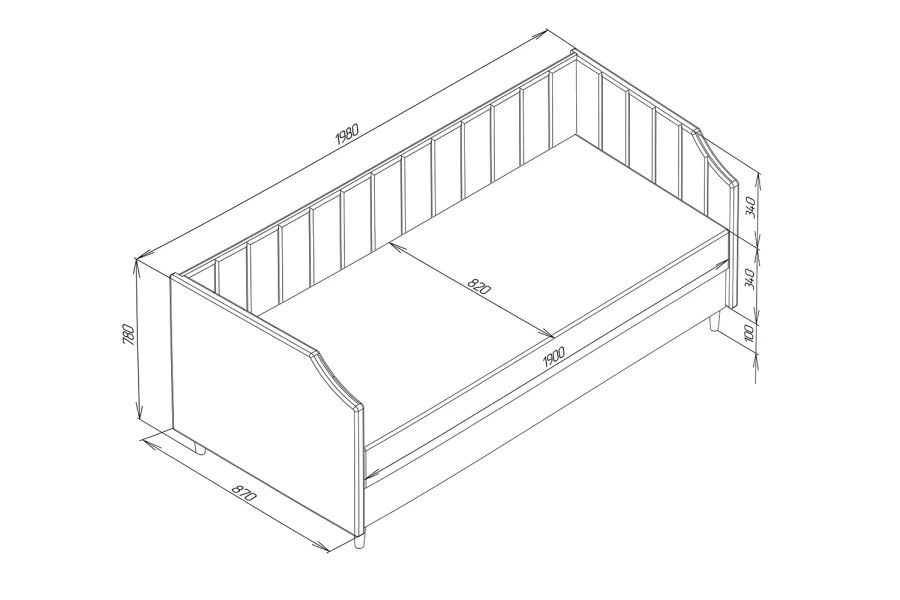 Диван-кровать с подъёмным механизмом Челси (изображение №10)