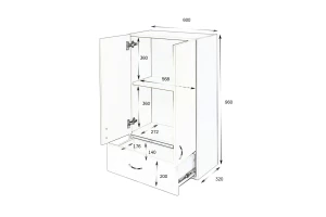 Второе фото. Шкаф для ванной ORANGE Смайл