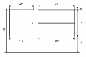 Второе фото. Тумба подвесная Barsa