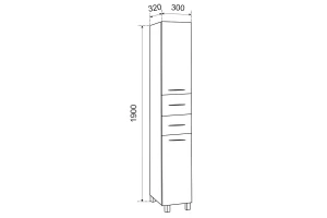 Второе фото. Шкаф-пенал Рокард 30
