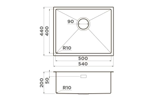 Второе фото. Мойка врезная OMOIKIRI Taki