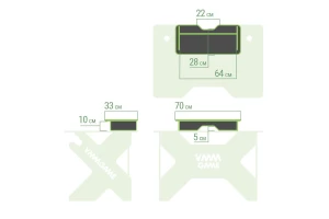 Подставка для монитора и акустической системы VMMGAME Base Light Green