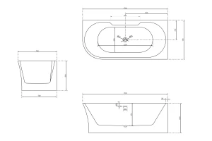 Второе фото. Ванна пристенная AB9335-1.7