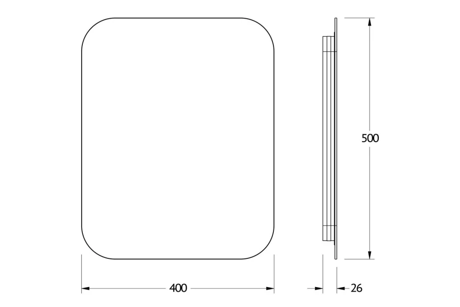 Зеркало с LED-подсветкой Opti (изображение №3)