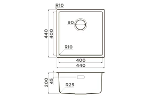Второе фото. Мойка врезная OMOIKIRI Tadzava 44