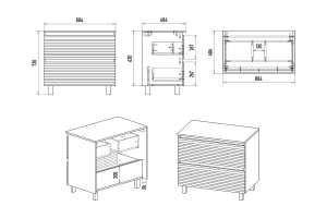 Второе фото. Тумба напольная Dakota
