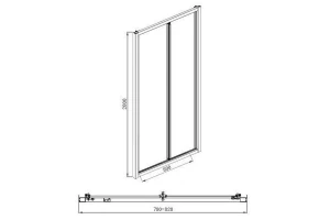 Второе фото. Дверь складная настенная AQUANET Alfa