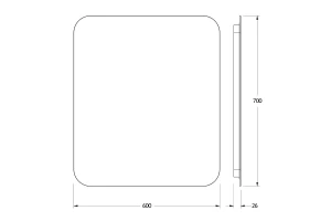 Второе фото. Зеркало с LED-подсветкой Opti