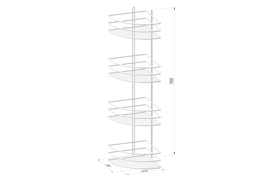 Полка угловая 4-ярусная (изображение №2)