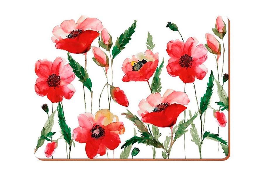 Набор подставок Watercolour Poppy (изображение №1)