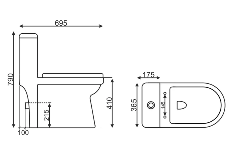 Унитаз-монолит EVA GOLD 705 с гофрой и подводкой (изображение №5)