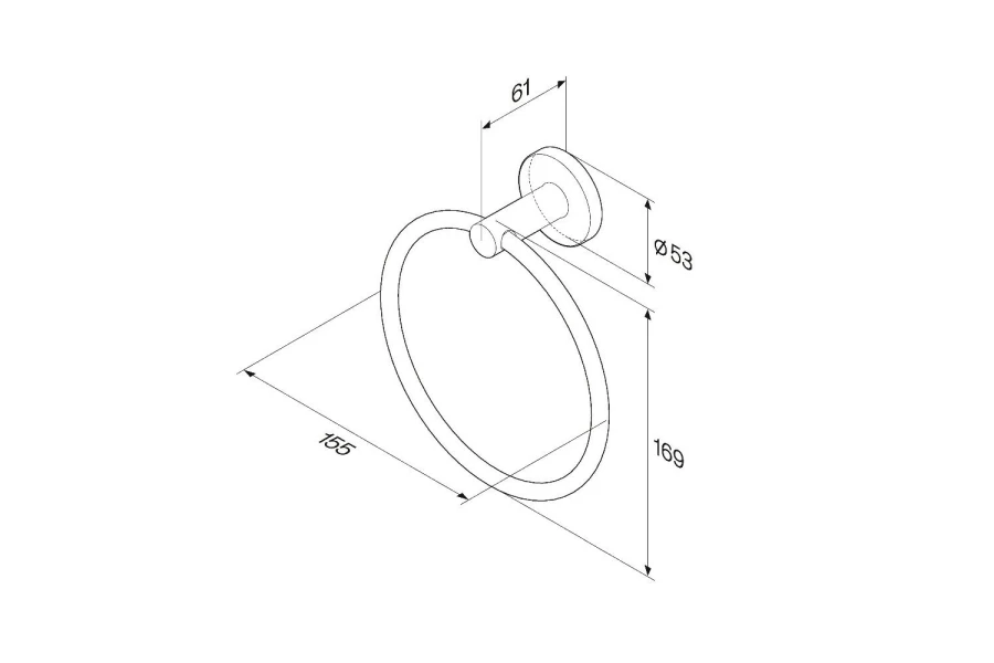 Кольцо для полотенец настенное AM.PM X-Joy (изображение №8)