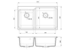 Второе фото. Мойка врезная Axel