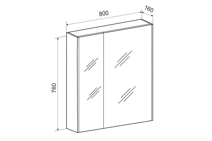 Зеркальный шкаф Дакота 80 (изображение №4)