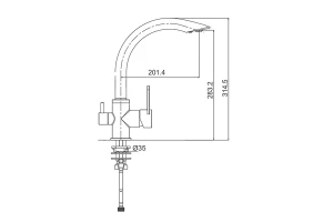 Второе фото. Смеситель для кухни G4399