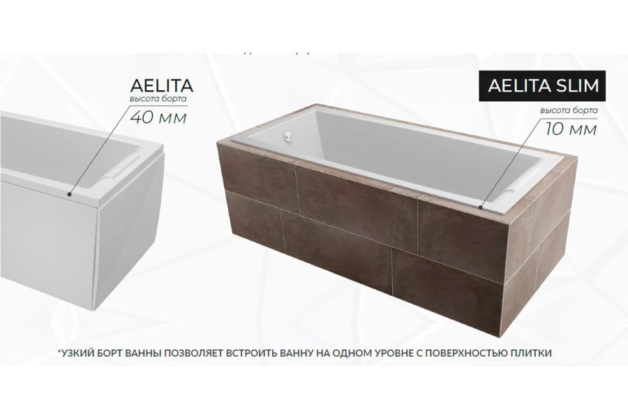Ванна встраиваемая Marka One Aelita 75x46.5 см (изображение №5)