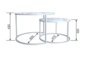 Второе фото. Набор журнальных столов лофт Duae