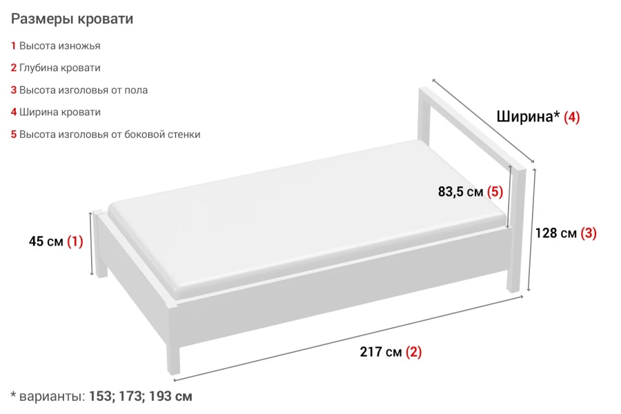 Кровать с подъёмным механизмом  Гольф (изображение №12)