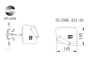 Второе фото. Светильник настенный ST LUCE Bondi