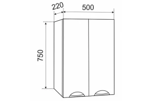 Второе фото. Шкаф навесной Рокси 50
