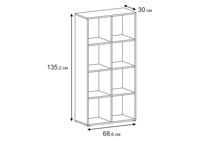 Стеллаж икеа на 8 секций размеры
