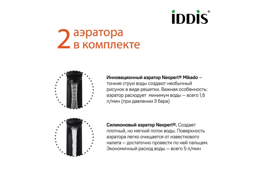 Смеситель для умывальника IDDIS Slide (изображение №14)