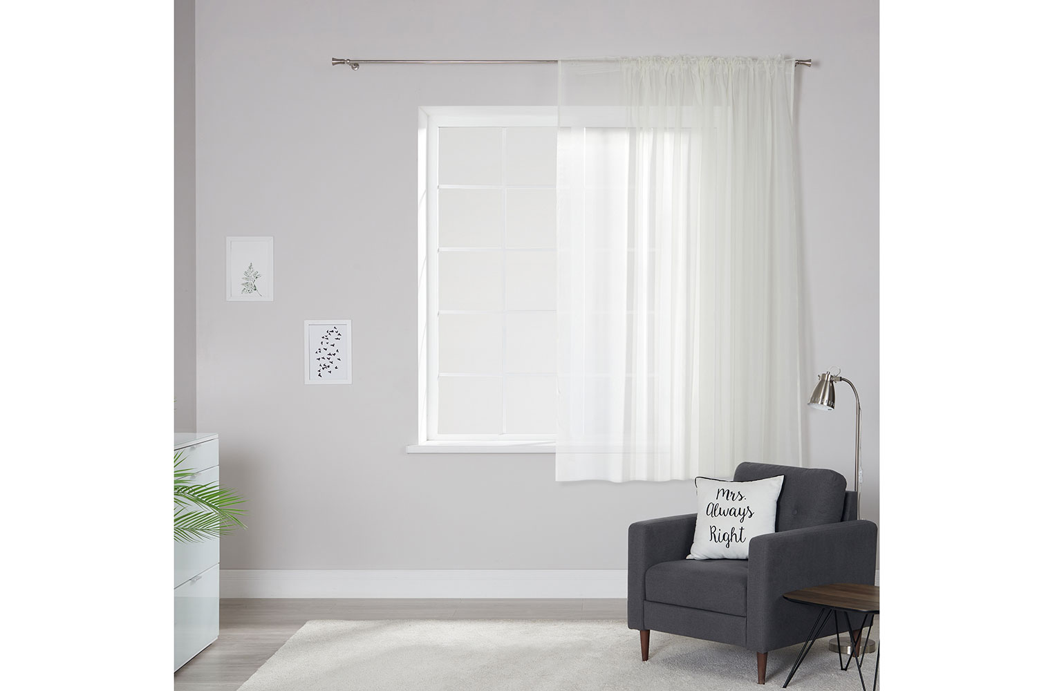 Тюль для кухни на ленте MICASA Lianna 180х300 см