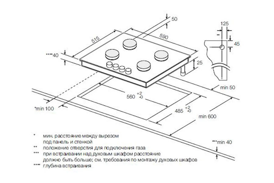 Газовая панель GRAUDE GS 60.1 (изображение №2)