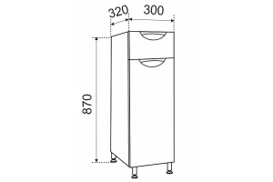 Второе фото. Шкаф-полупенал Милли 30
