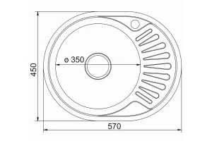 Второе фото. Мойка врезная с крылом MIXLINE 533710