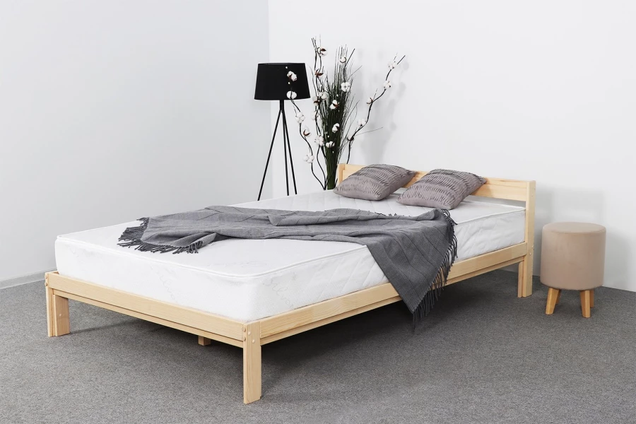 Каркас кровати - аналог IKEA NEIDEN, 200х 120 см, натуральное дерево (изображение №2)