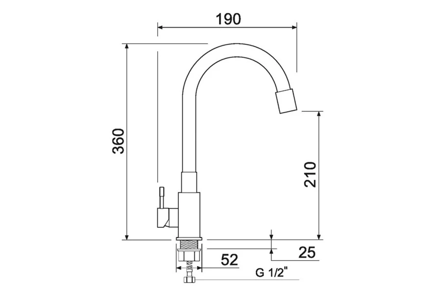 Смеситель для кухни SUS124BL-016F (изображение №2)