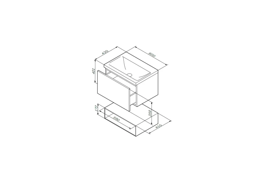 База под раковину подвесная AM.PM Gem (изображение №10)