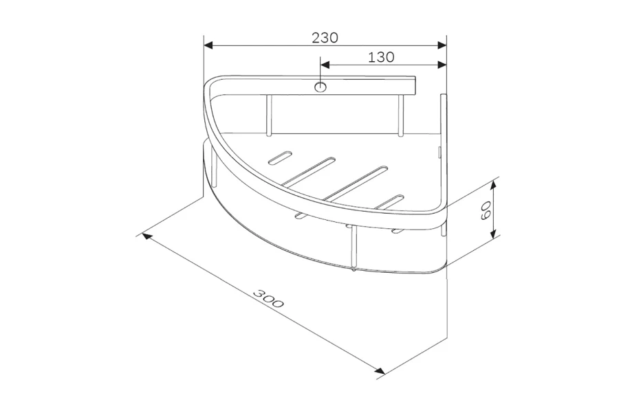 Полка для душа угловая AM.PM Sense L (изображение №5)