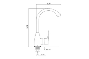 Второе фото. Смеситель для кухни PL5-017F-1