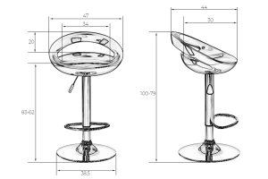 Второе фото. Стул барный Disco