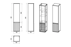Второе фото. Шкаф-пенал Enfida