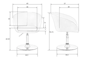Второе фото. Кресло дизайнерское DOBRIN Edison Black