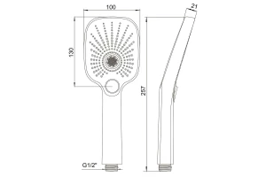Второе фото. Душевая лейка 3-х позиционная Flash