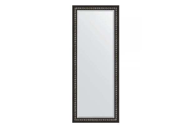 Зеркало с фацетом напольное в раме  чёрный ардеко (изображение №1)