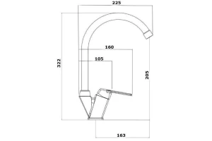 Второе фото. Смеситель для кухни ONELIFE P02-000cr