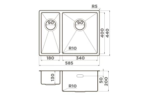 Второе фото. Мойка врезная OMOIKIRI Taki 58-2