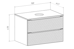 Второе фото. Тумба подвесная RUNO Орлеан