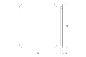 Второе фото. Зеркало с LED-подсветкой Opti