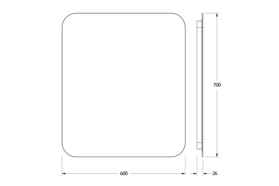 Зеркало с LED-подсветкой Opti (изображение №3)