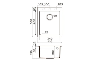 Второе фото. Мойка врезная OMOIKIRI Bosen 41