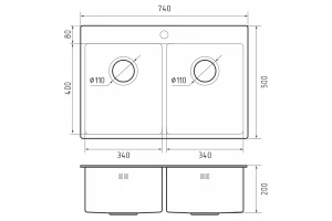 Второе фото. Мойка врезная Rinox