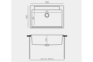 Второе фото. Мойка врезная POLYGRAN Argo-760