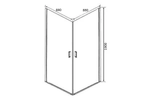 Второе фото. Душевой уголок ORANGE E04-090TB